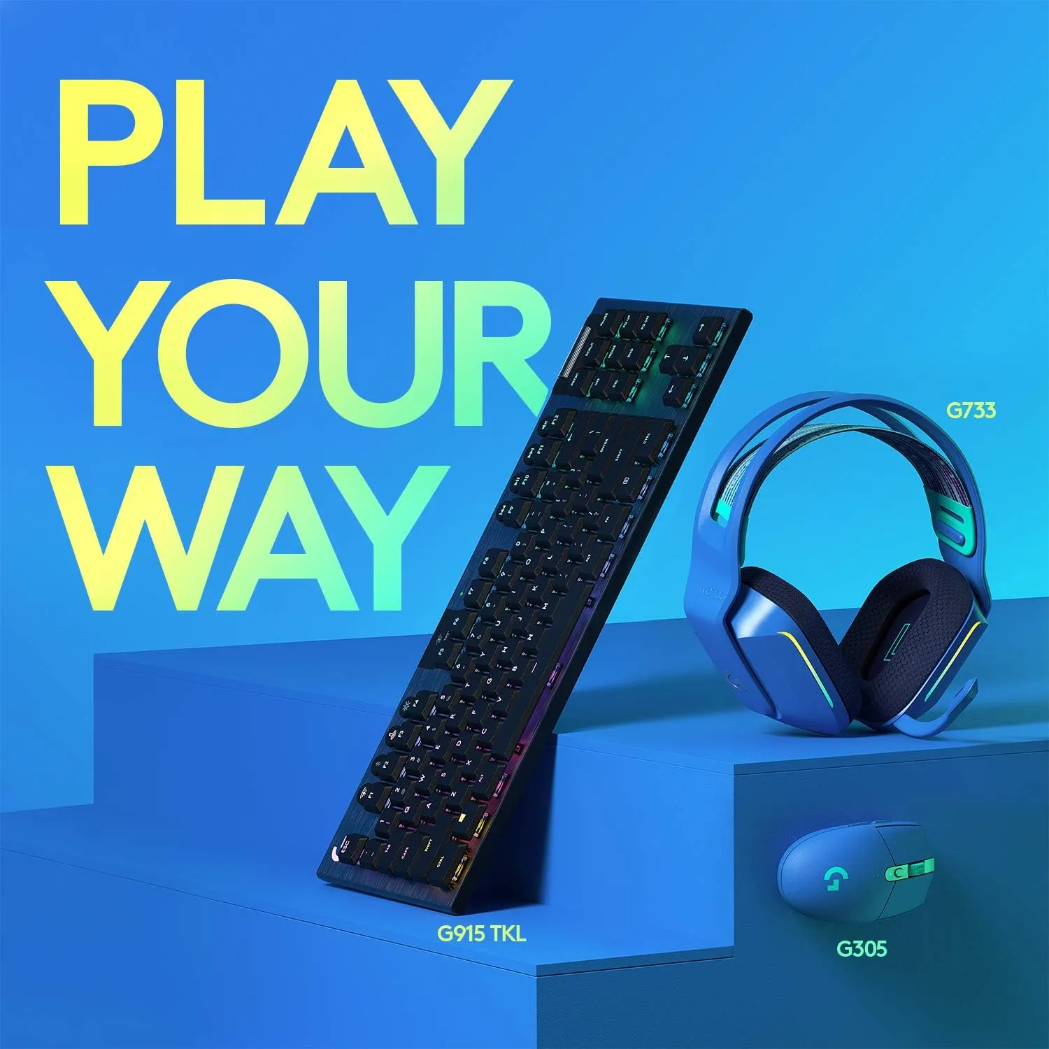 Logitech G305 LIGHTSPEED Wireless Gaming Optical Mouse, Hero 12K Sensor, 12,000 DPI, Lightweight, 6 Programmable Buttons, 250h Battery Life, On-Board Memory, PC/Mac - Blue