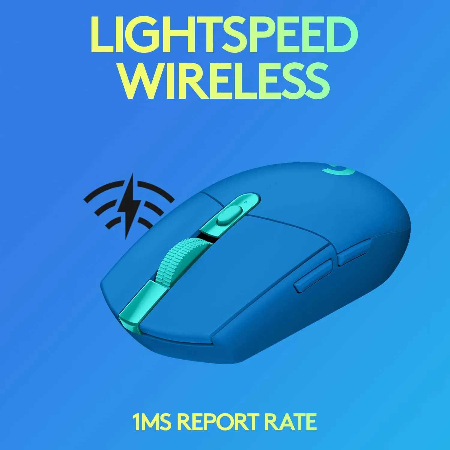 Logitech G305 LIGHTSPEED Wireless Gaming Optical Mouse, Hero 12K Sensor, 12,000 DPI, Lightweight, 6 Programmable Buttons, 250h Battery Life, On-Board Memory, PC/Mac - Blue