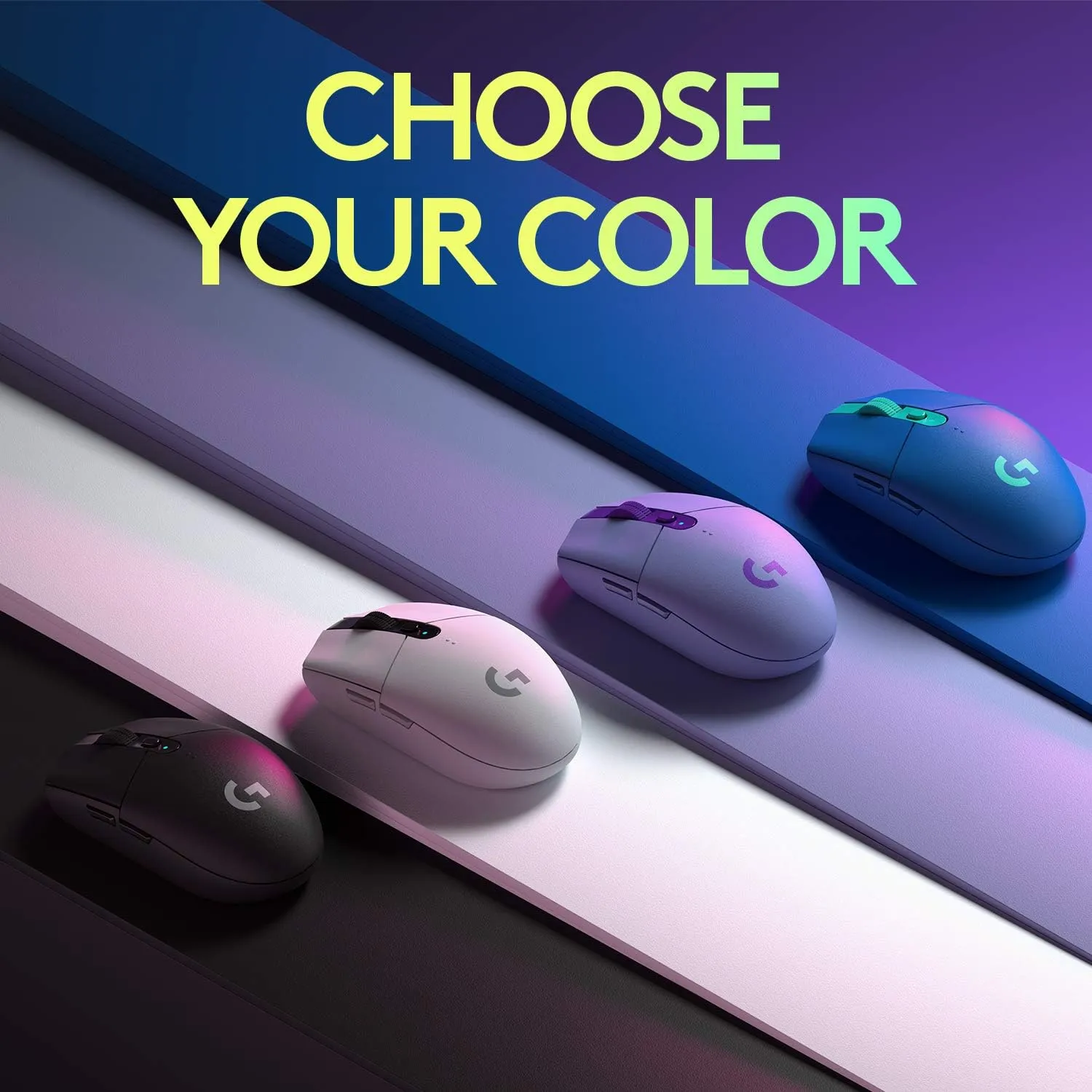 Logitech G305 LIGHTSPEED Wireless Gaming Optical Mouse, Hero 12K Sensor, 12,000 DPI, Lightweight, 6 Programmable Buttons, 250h Battery Life, On-Board Memory, PC/Mac - Blue