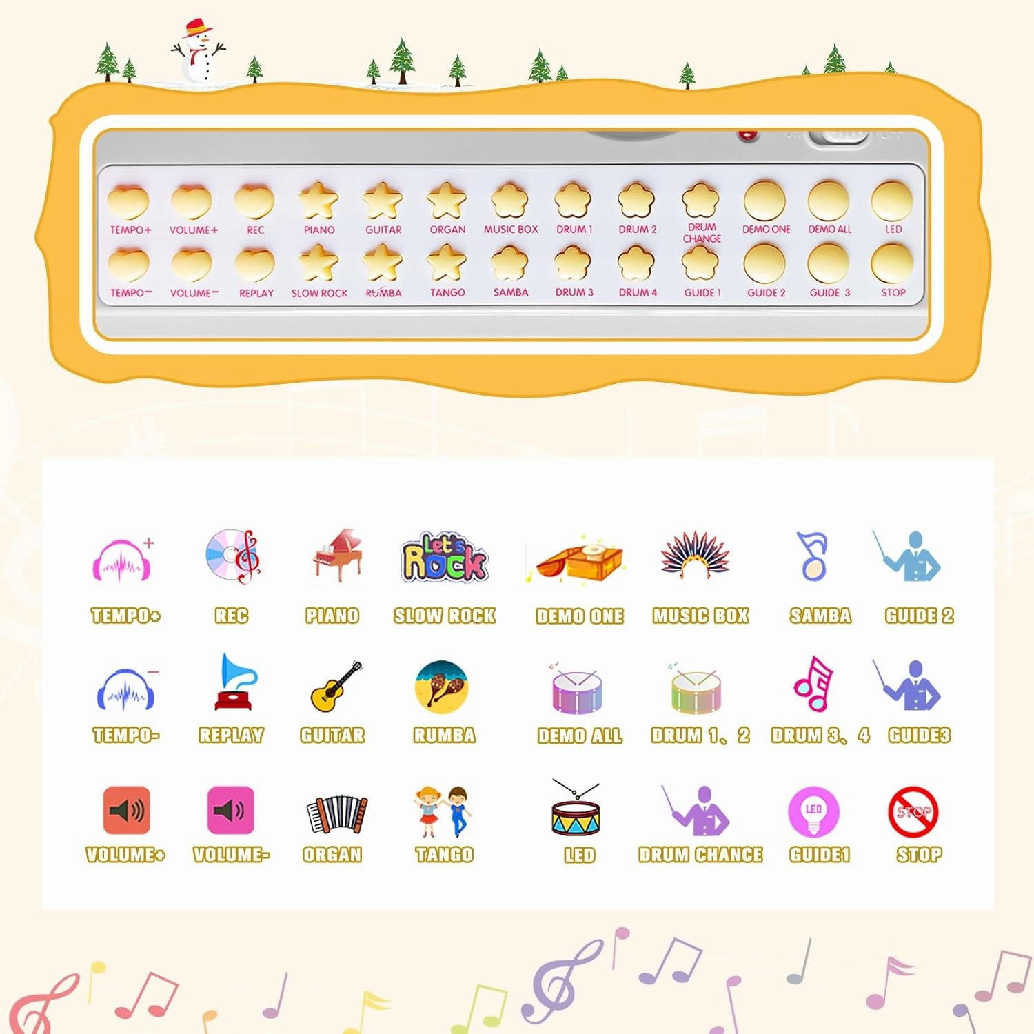 Love&Mini Piano Toy Keyboard 31 Keys for Age 3  Year Old Girls Boys Birthday Gifts, Kids Keyboard Toy Instruments Piano with Microphone and Stool