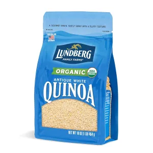 Lundberg Family Farms - Organic Quinoa Antique White, 9 Essential Amino Acids, Excellent Source of Protein & Fiber, Non-GMO, Gluten-Free, USDA Certified Organic, Vegan, Kosher (16 oz)