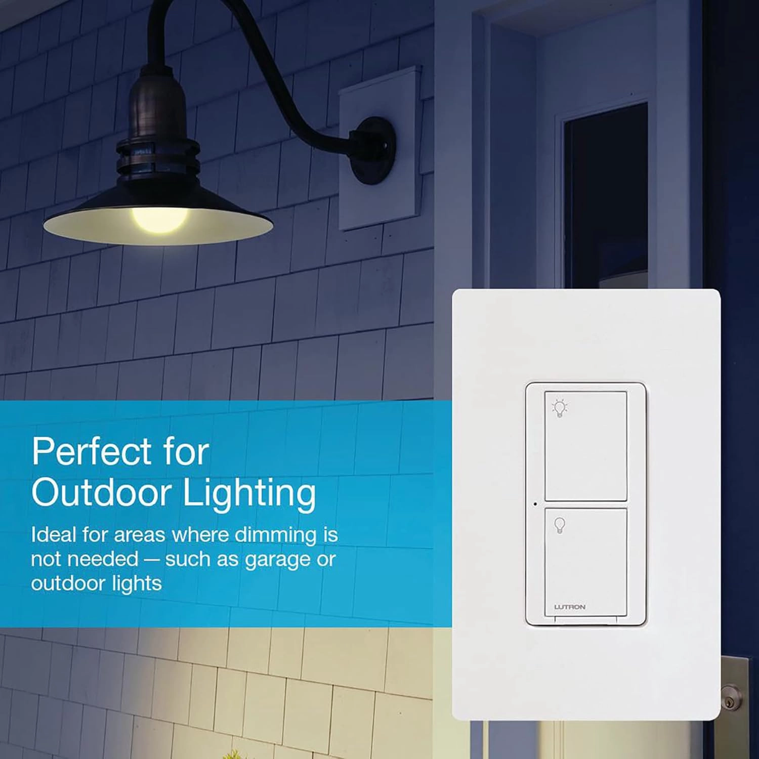 Lutron Caseta Original Smart Switch (Lutron Smart Hub Required), for LED Lights and Fans, 6 Amp, Single-Pole/3-Way, Neutral Required, PD-6ANS-BL, Black