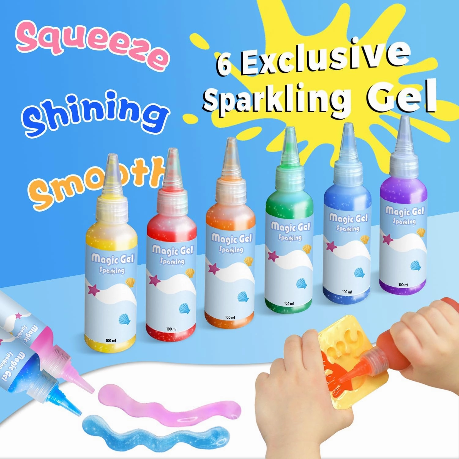 Magic Water Elf Toy Kit - Large Capacity 100ml Aqua Magic Fairy Gel Water Pets - DIY Squishy Maker - Arts and Crafts Water Toys for Kids Ages 4-8 8-12 - 6 7 8 9 10 Year Old Girls Boys Birthday Gifts