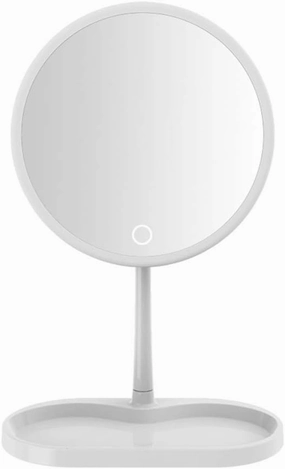 Makeup Mirror Smart Touch Control Lighted Makeup Stand Up Desk Ring LED Mirrors Vanity Cosmetic Mirror Dropshipping(USB Charging) (Color : Pink, Size : USB Charging)