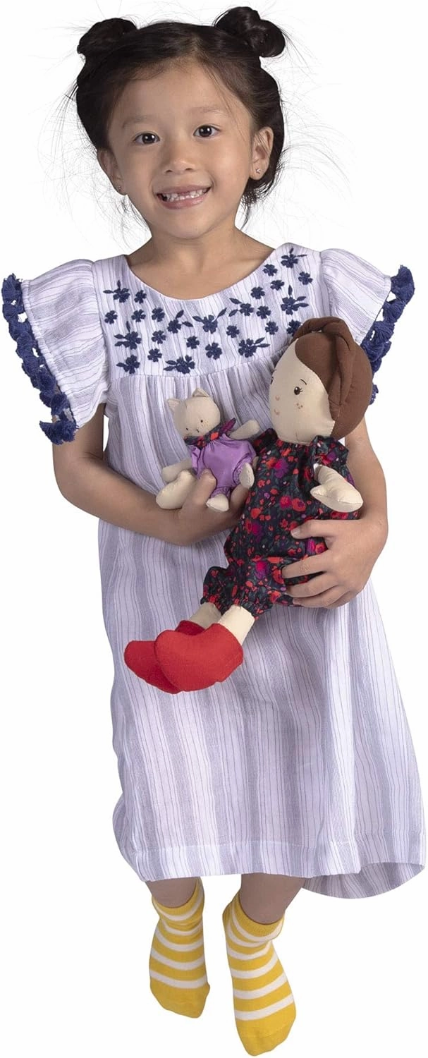 Manhattan Toy Playdate Friends Freddie Machine Washable and Dryer Safe 14 Inch Doll with Companion Stuffed Animal