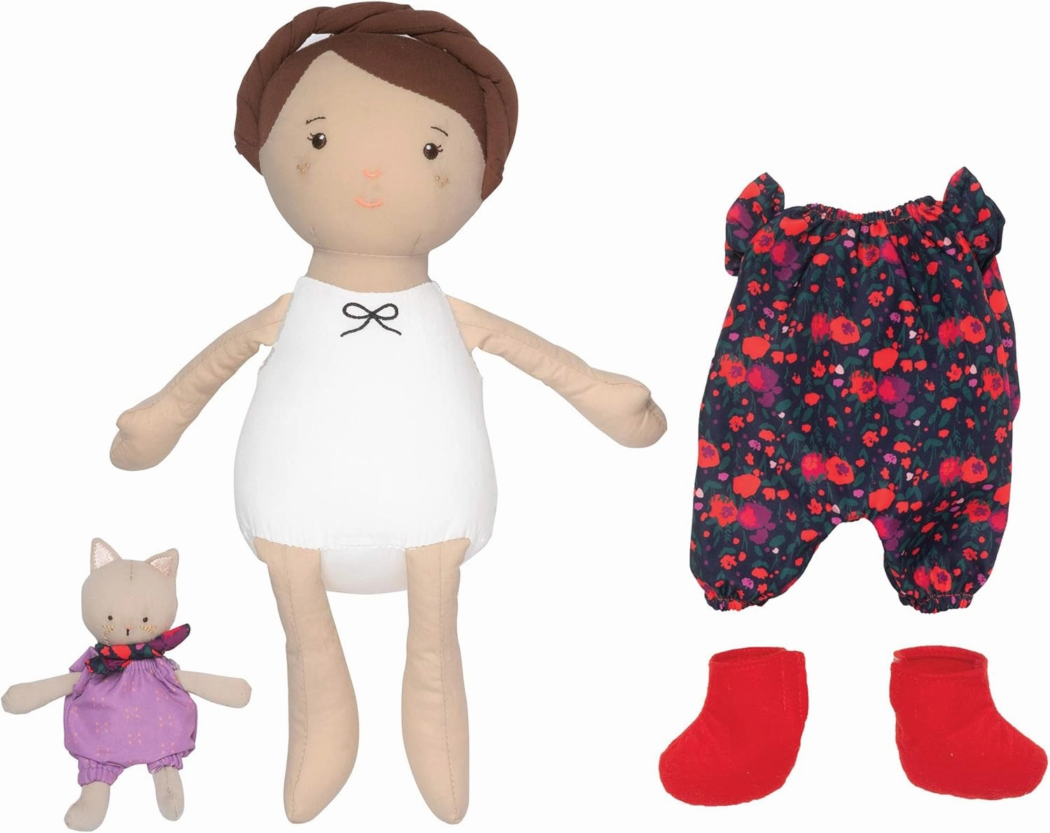 Manhattan Toy Playdate Friends Freddie Machine Washable and Dryer Safe 14 Inch Doll with Companion Stuffed Animal
