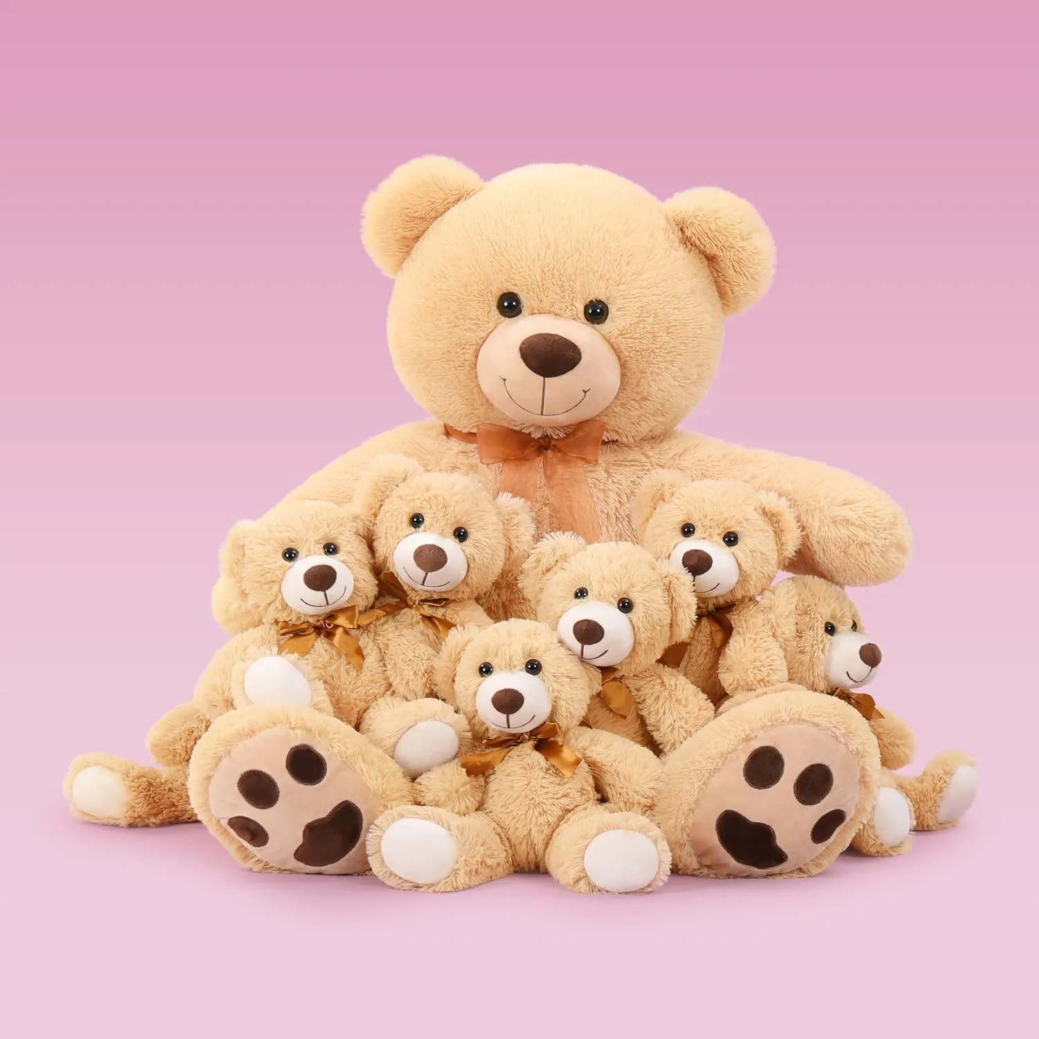 MaoGoLan Bulk Teddy Bear Baby Shower, 20 Packs Small Teddy Bear Stuffed Animals in Bulk,13.5" Small Stuffed Bears Plush for Wedding,Birthday,Christmas, Party Decorations