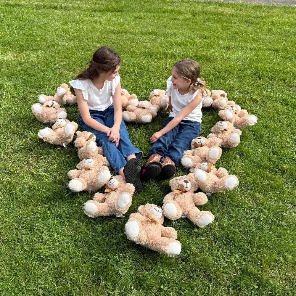 MaoGoLan Bulk Teddy Bear Baby Shower, 20 Packs Small Teddy Bear Stuffed Animals in Bulk,13.5" Small Stuffed Bears Plush for Wedding,Birthday,Christmas, Party Decorations