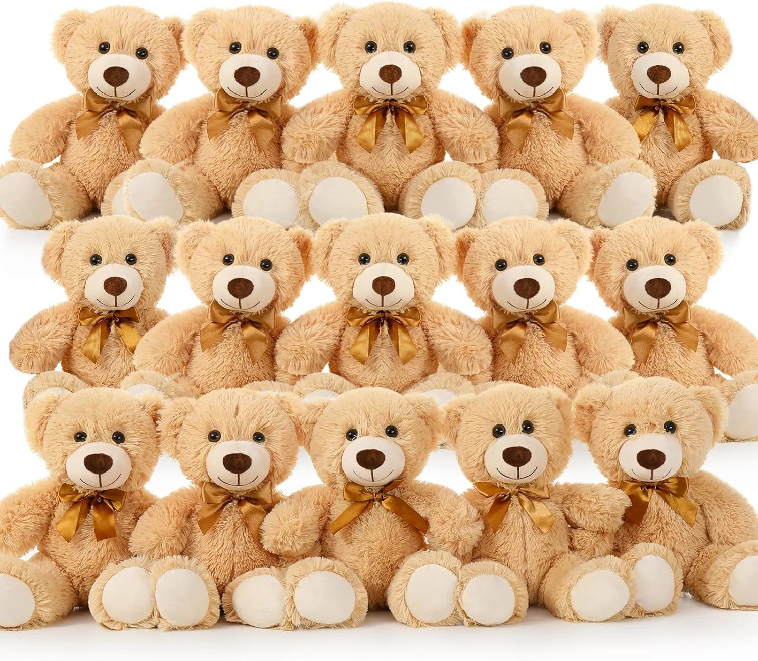 MaoGoLan Bulk Teddy Bear Baby Shower, 20 Packs Small Teddy Bear Stuffed Animals in Bulk,13.5" Small Stuffed Bears Plush for Wedding,Birthday,Christmas, Party Decorations