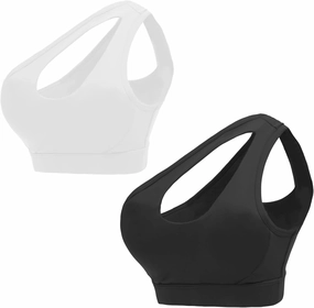 MATHACINO Sports Bra for Women, Criss Cross Racerback Yoga Bra Gym Top Workout Bra with Removable Pad Medium Support