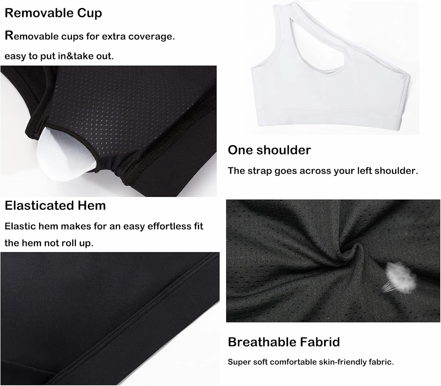 MATHACINO Sports Bra for Women, Criss Cross Racerback Yoga Bra Gym Top Workout Bra with Removable Pad Medium Support