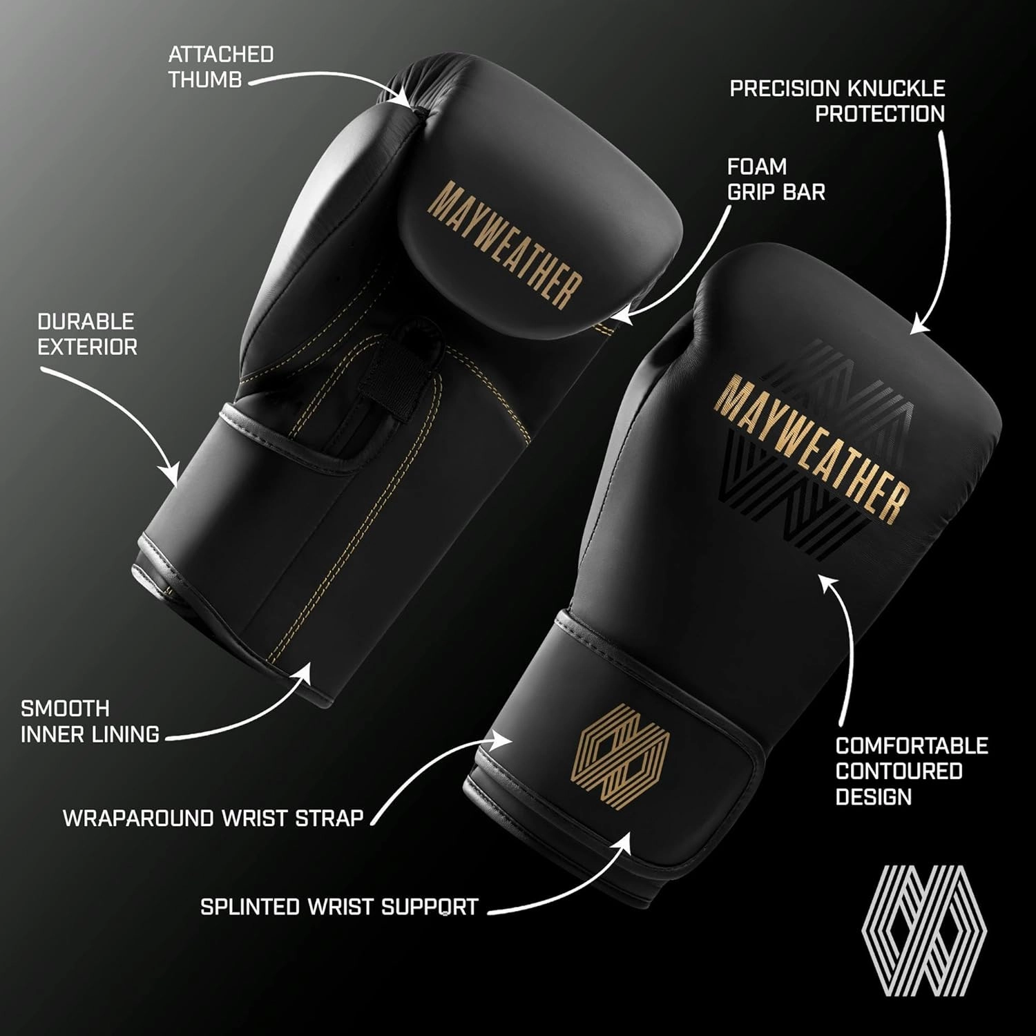 Mayweather Core Boxing Gloves for Men, Women – Lightweight, Durable Training Gloves for Boxing, Sparring, and Heavy Bag Work
