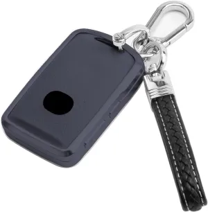 Mazda Alloy Leather Car Key Fob Cover,22g Ultralight Key Fob Case Compatible with 3 Buttons Mazda 3 Hatchback 2020-2021 CX-5,CX-30,CX-9,CX-12 Blue