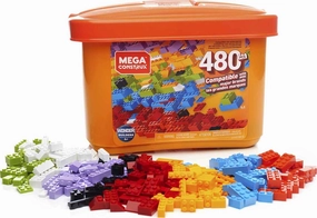 Mega Construx Open-Ended Play Brick Box for Ages 4  (Building Toys for Creative Play - 480 Pieces), Multicolor (GJD23), Compatible with Major Brands