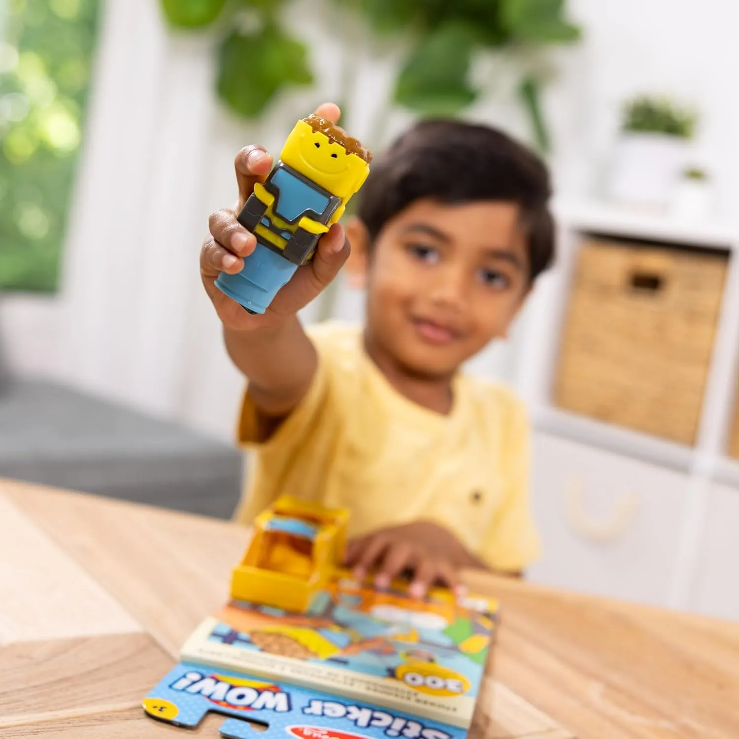 Melissa & Doug Sticker Wow!™ Bulldozer Bundle: 24-Page Activity Pad, Sticker Stamper, 500 Stickers, Arts and Crafts Fidget Toy Collectible Character
