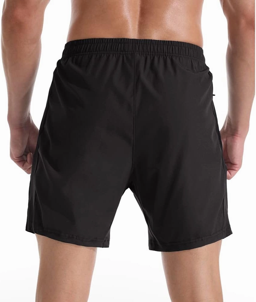 Men's 7" Athletic Running Shorts Lightweight Quick Dry Gym Workout Shorts with Zipper Pockets