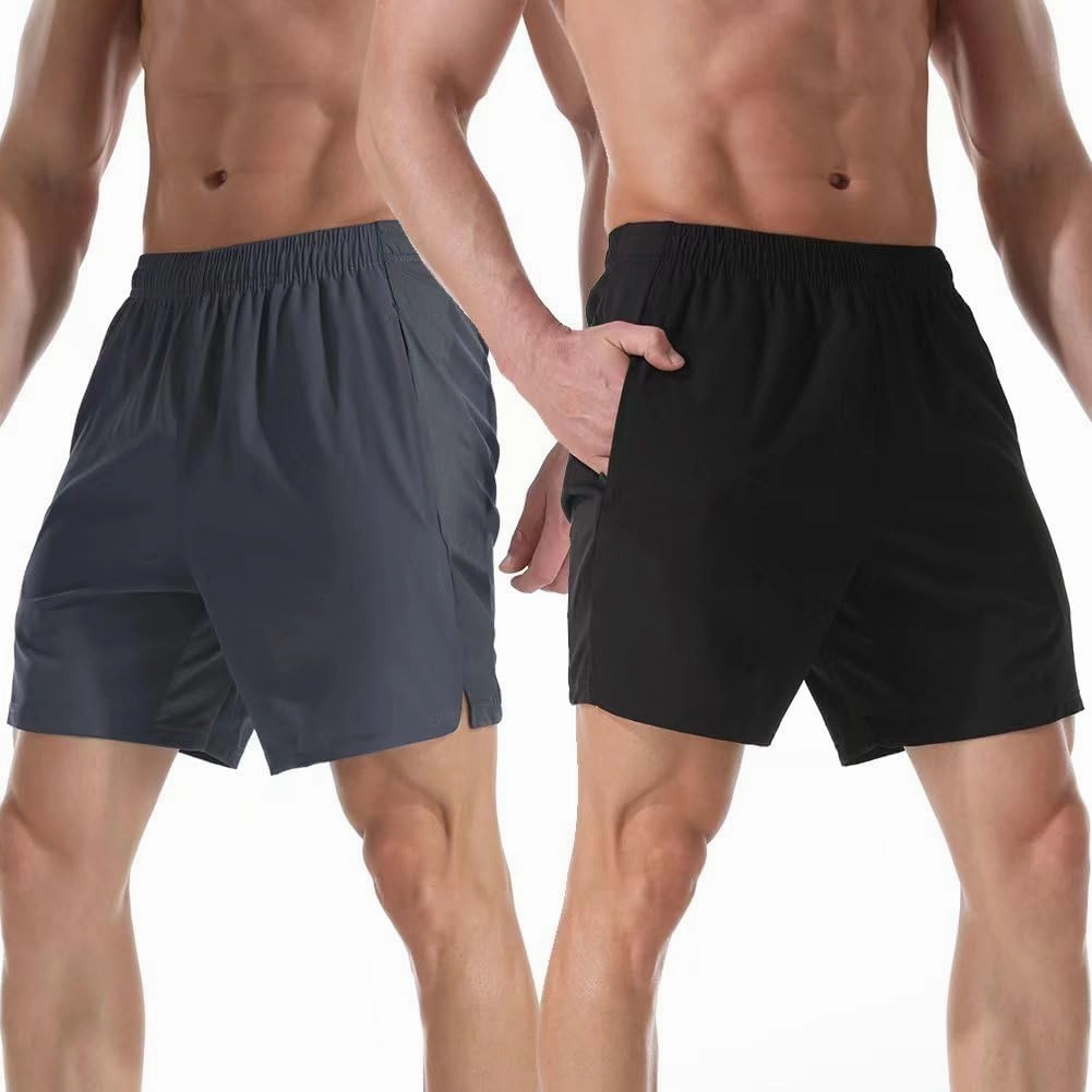 Men's 7" Athletic Running Shorts Lightweight Quick Dry Gym Workout Shorts with Zipper Pockets