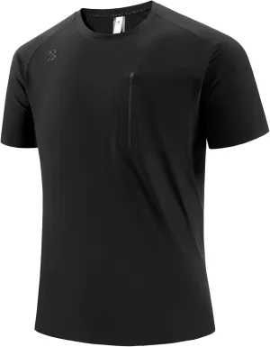 Mens Seamless Workout T-Shirts Lightweight Moisture Wicking Running Hiking Camping Tennis Pickleball Shirts for Men