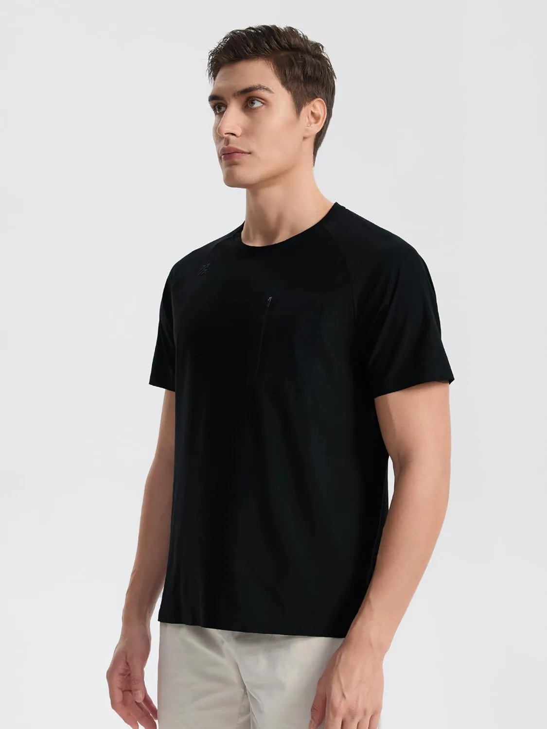 Mens Seamless Workout T-Shirts Lightweight Moisture Wicking Running Hiking Camping Tennis Pickleball Shirts for Men