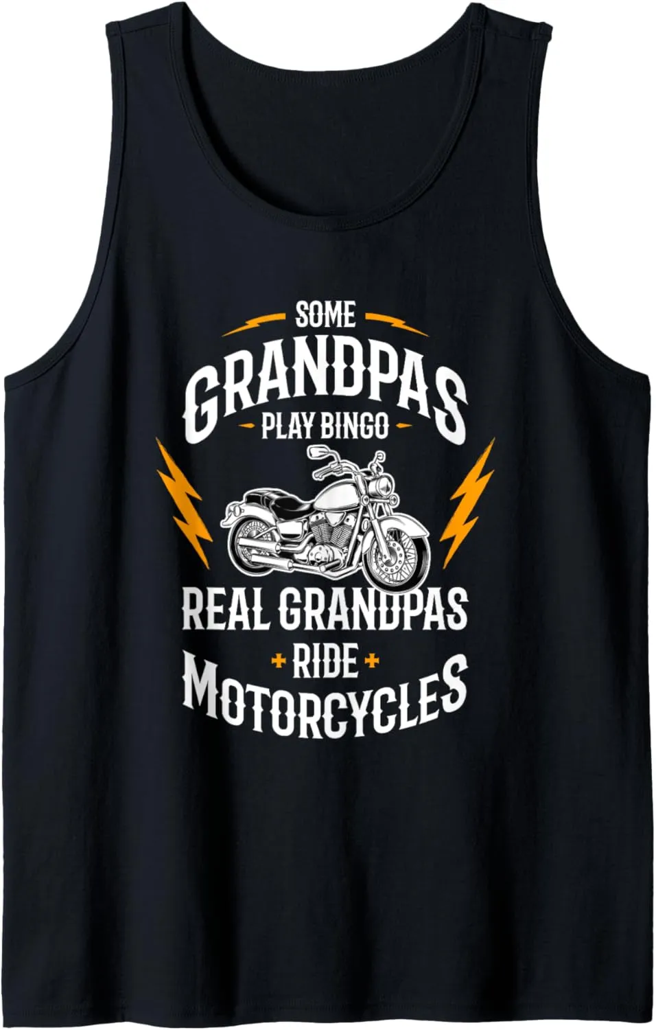 Mens Some Grandpas Play Bingo Real Grandpas Ride Motorcycles Tank Top