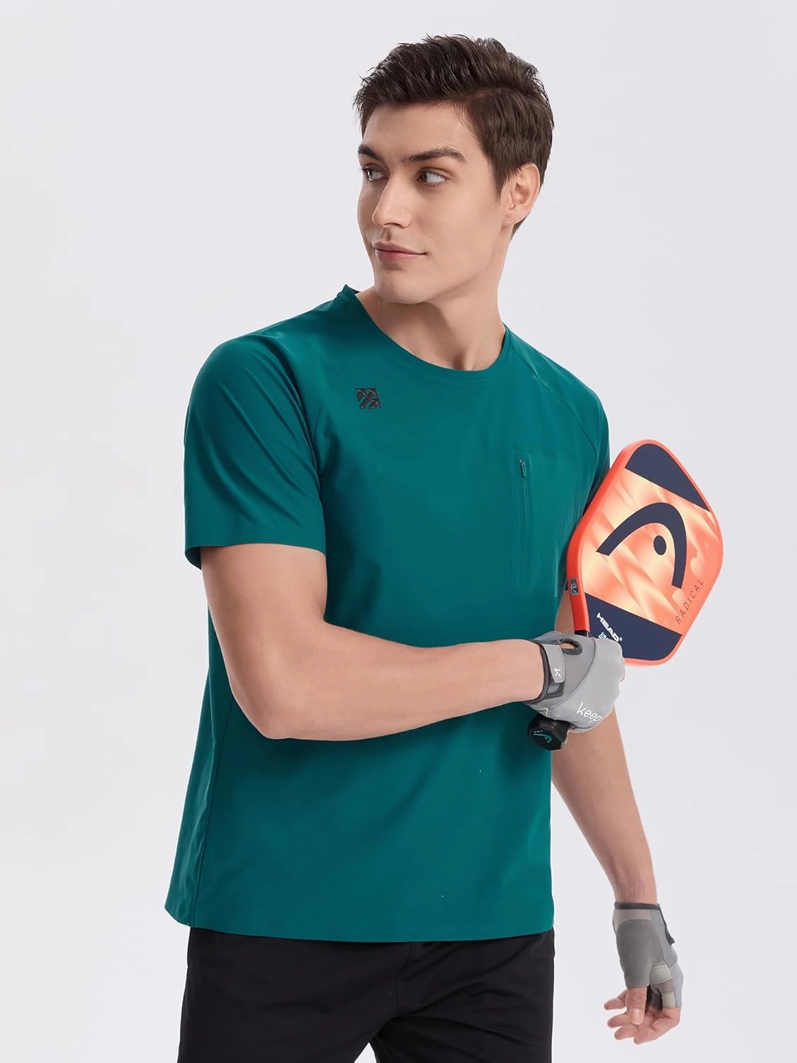 Mens Seamless Workout T-Shirts Lightweight Moisture Wicking Running Hiking Camping Tennis Pickleball Shirts for Men