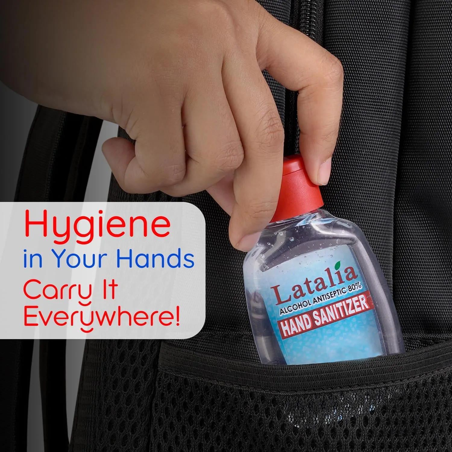 Mini Hand Sanitizer | Pack of 96 Unscented Hand Sanitizer Travel Size with 80% Alcohol, Pocket-Friendly, Quick-Dry, Moisturizing & Everyday Clean Hands (55ml & 1.85 fl. oz)