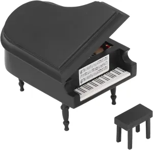 Miniature Piano, Beech Materials Glossy Shiny Paint Treatment, Cute Style Musical Instrument Toys for Children, Doll House Decorations, Environmental, Non Noxious