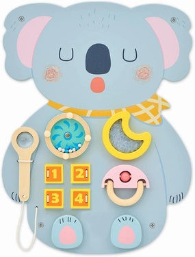 Monläurd® Wooden Koala Sensory Wall Toy, Busy Board for Toddlers, Montessori Sensory Wall Panel for Kids, Ideal for Classroom, Playroom & Daycare, Wall Activity Board