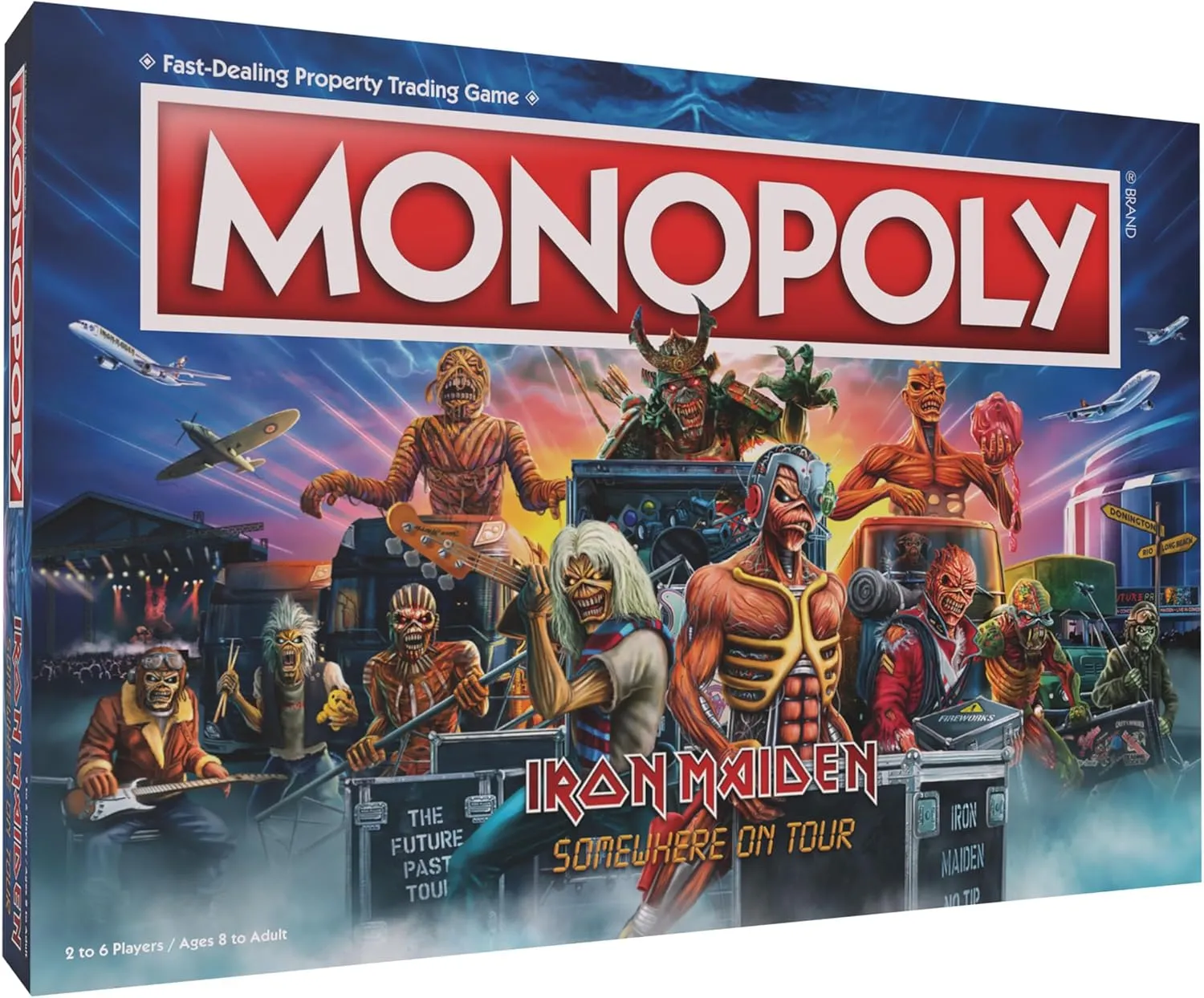 Monopoly Iron Maiden | Play as Bruce’s Lantern, Guitar Amp Stack, Nicko’s Drum Kit, and More | Officially Licensed Collectible Game Honoring British Classic Heavy Metal Icons