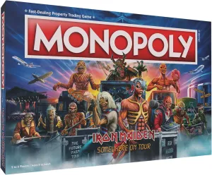 Monopoly Iron Maiden | Play as Bruce’s Lantern, Guitar Amp Stack, Nicko’s Drum Kit, and More | Officially Licensed Collectible Game Honoring British Classic Heavy Metal Icons