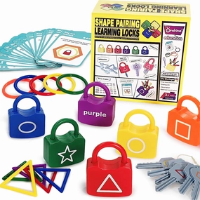 Montessori Toys for 3 Year Old, Lock and Key Toy for Toddler, Color and Shape Matching Game for Preschool Learning Kindergarten Activities