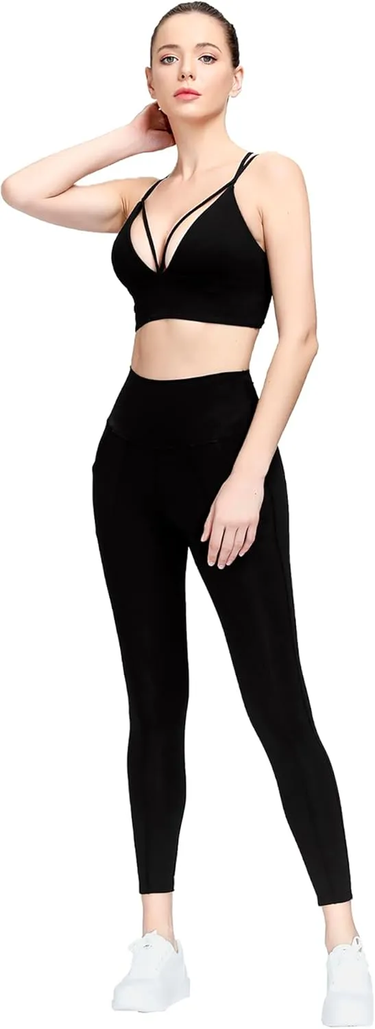 MotoRun Bralettes for Women, Strappy Sports Bra Push up Bralette Sexy Bras Rave Top
