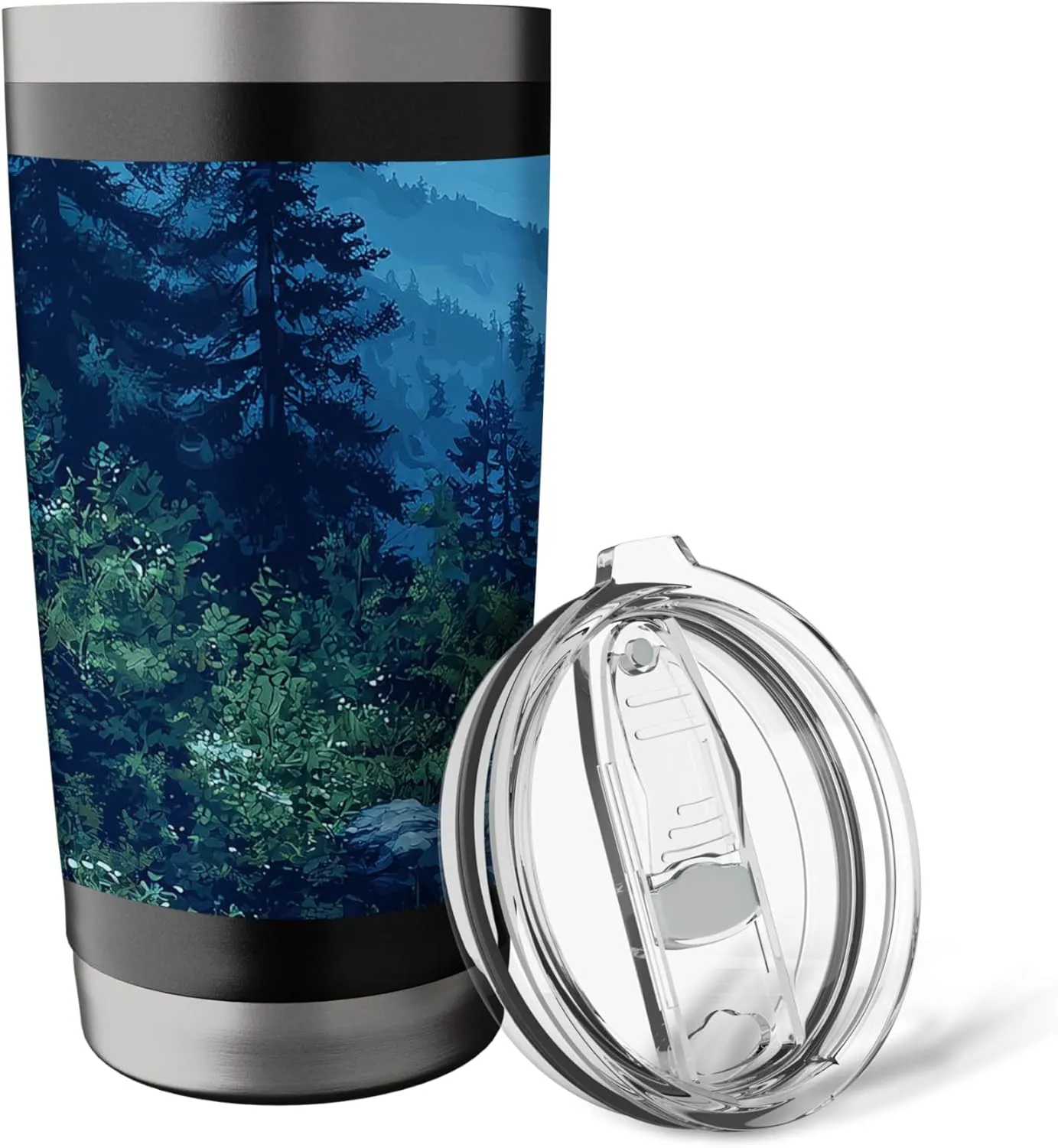 Mountain Trail With View Vintage Landscape Graphic Stainless Steel Insulated Tumbler
