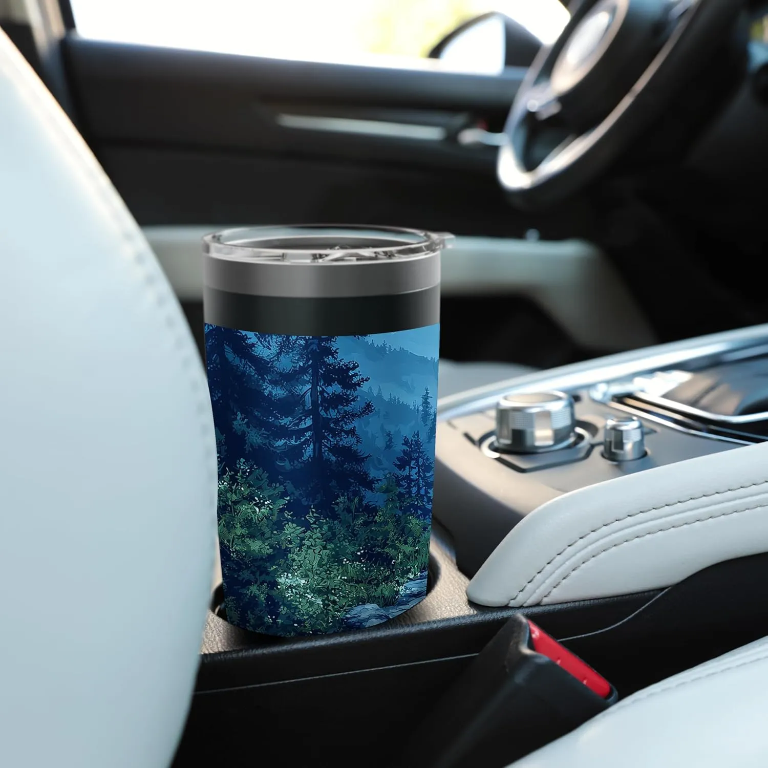 Mountain Trail With View Vintage Landscape Graphic Stainless Steel Insulated Tumbler