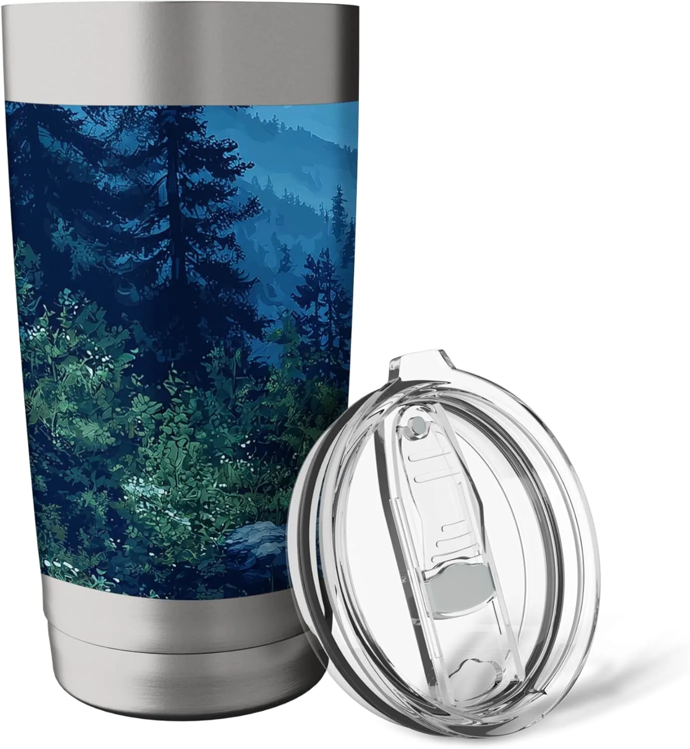 Mountain Trail With View Vintage Landscape Graphic Stainless Steel Insulated Tumbler