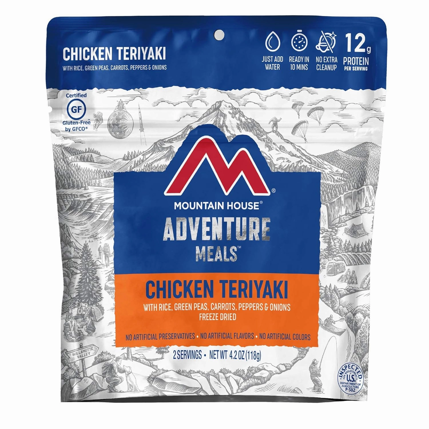 Mountain House Chicken Teriyaki with Rice (2 Servings) | Freeze Dried Backpacking & Camping Food