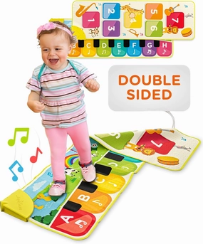 Move2Play, Double Sided Piano Mat | 50  Sounds & Songs | 1, 2, 3, 4  Year Old Gift & Birthday Present | Baby, Toddler, Boy, & Girl Age 12, 18, 24  Month Old