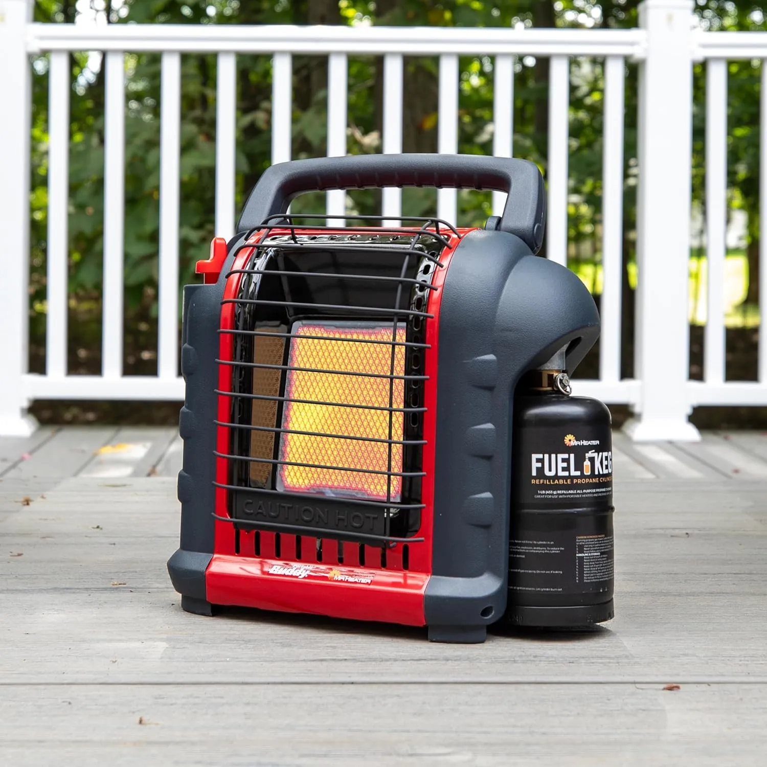 Mr. Heater 4,000-9,000 BTU Portable Propane Heater Bundle with 1 lb. Refillable Propane Tank