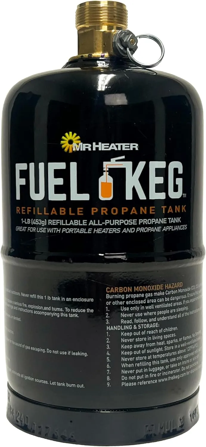 Mr. Heater 4,000-9,000 BTU Portable Propane Heater Bundle with 1 lb. Refillable Propane Tank