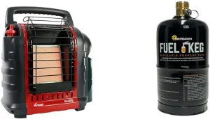 Mr. Heater 4,000-9,000 BTU Portable Propane Heater Bundle with 1 lb. Refillable Propane Tank