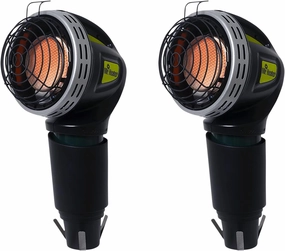 Mr. Heater 4,000 BTU Propane Golf Cart Heater, Black (2-Pack)