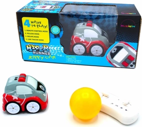 MUKIKIM Zippy Car - RC Mini Car Toy with 4 Ways to Play: Escape/Follow/Line Tracer/Remote Control Modes. Smart STEAM Vehicle Toy for Ages 5 6 7 8 Boys & Girls. Music Feature & USB Charging