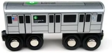 Munipals NYC Subway 6 Car Toy Train Wooden Railway Compatible