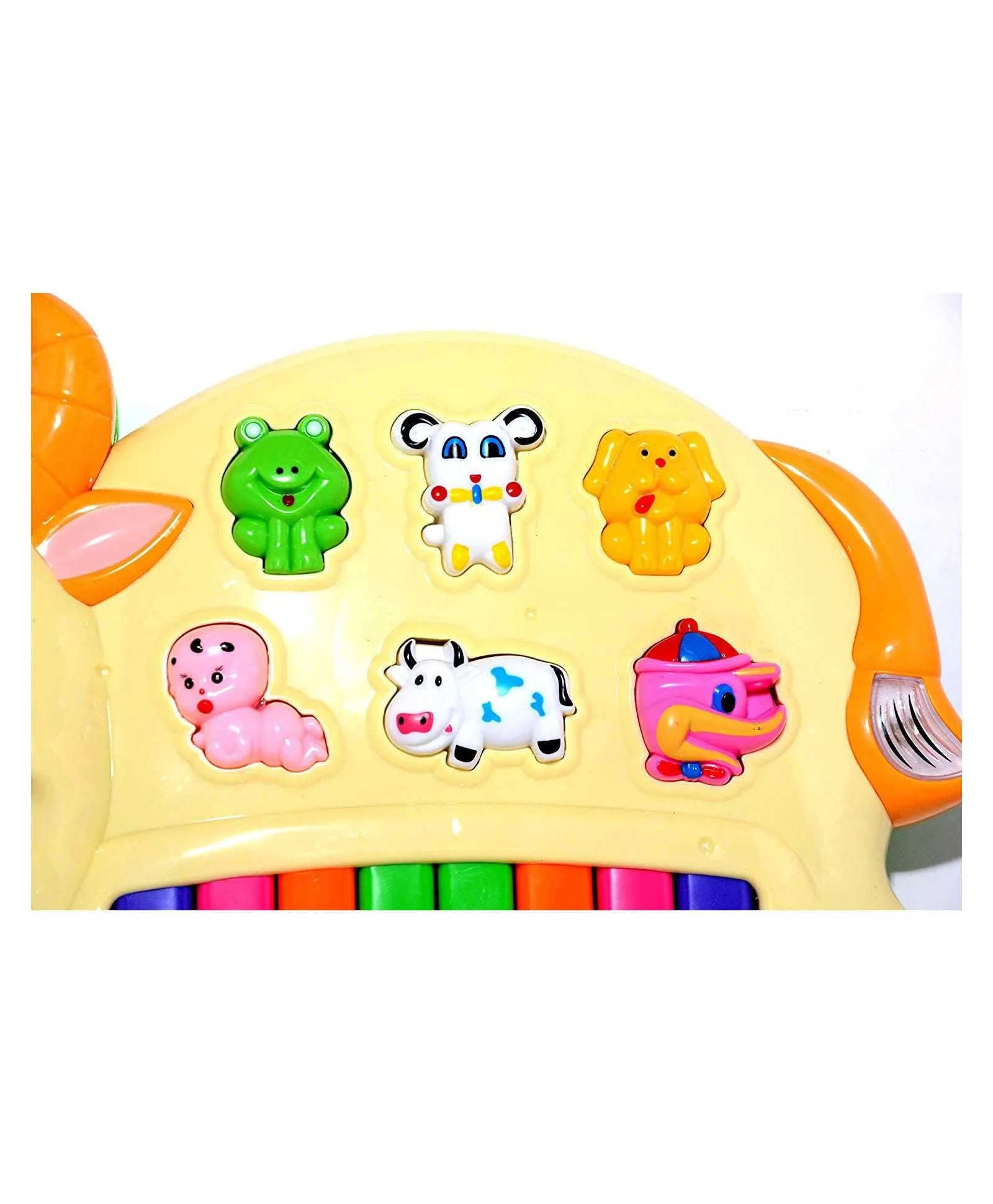 Musical Cow Piano Toy with Flashing Light & Sound for Kid, Early Development Musical Toy