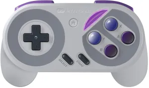 My Arcade Super Gamepad - Wireless Gaming Controller for Nintendo SNES Classic, NES Classic, Super Famicom, Wii, Wii U (Super NES Colors)