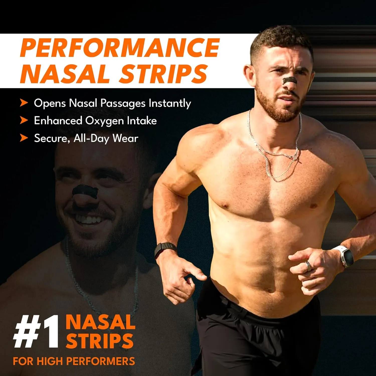 Nasal Tape – Performance Pack (15 Count   15 Wipes, Black) – Nasal Strips & Nose Strips for Breathing to Enhance Oxygen Flow & Athletic Endurance