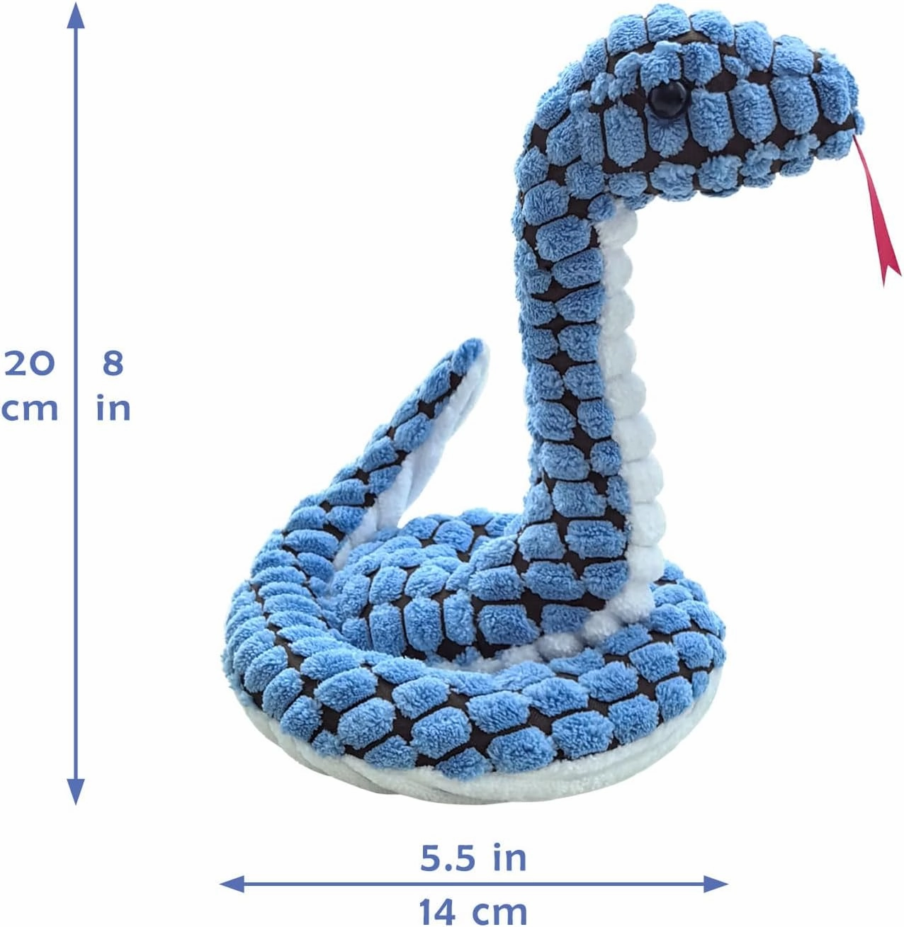 Navy Blue Snake Plush Stuffed Animal Toy, Soft Cuddly Plushie Hugger Toy for Boys & Girls, Gifts for Kids or Girlfriend, 17 Inches