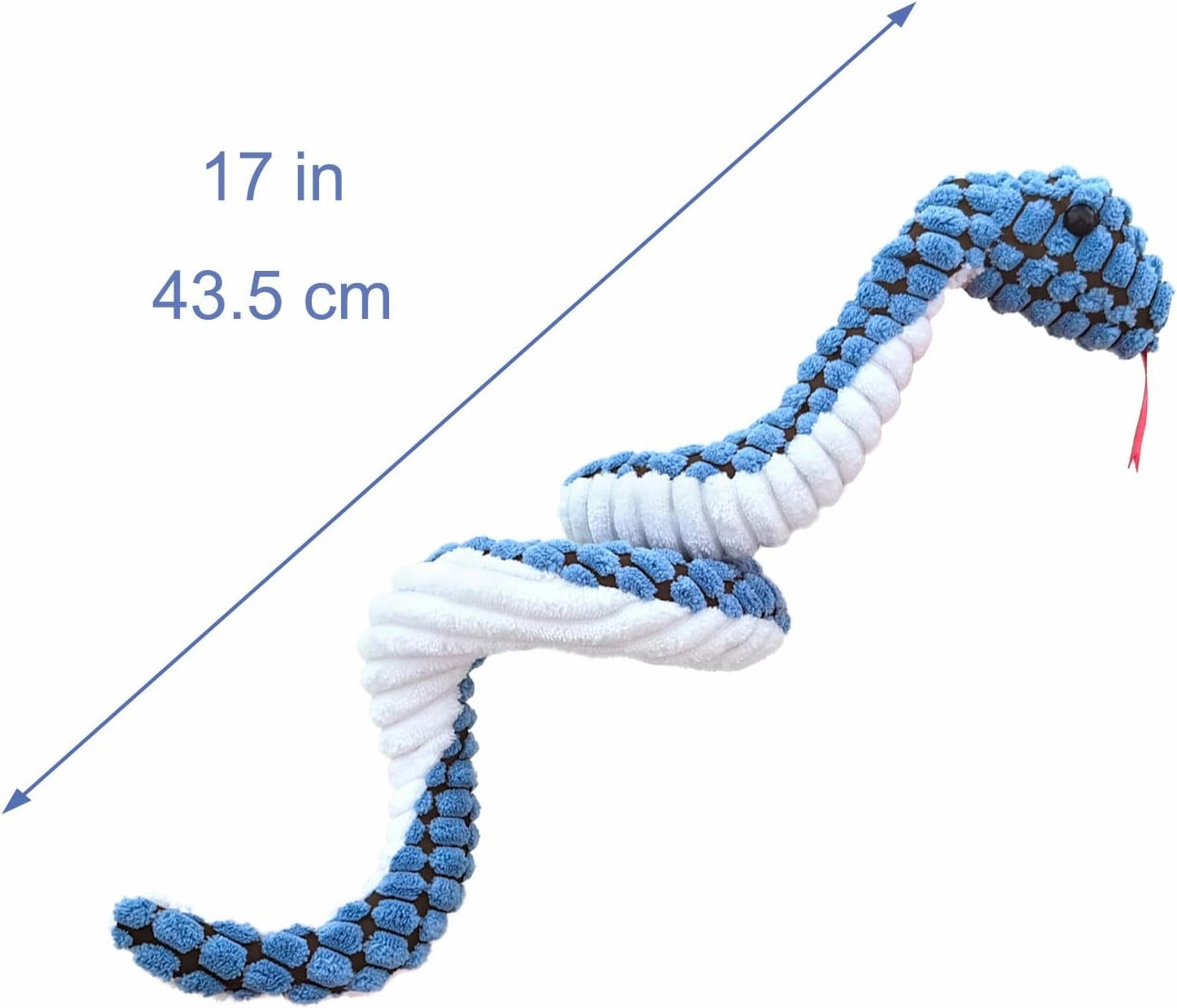 Navy Blue Snake Plush Stuffed Animal Toy, Soft Cuddly Plushie Hugger Toy for Boys & Girls, Gifts for Kids or Girlfriend, 17 Inches