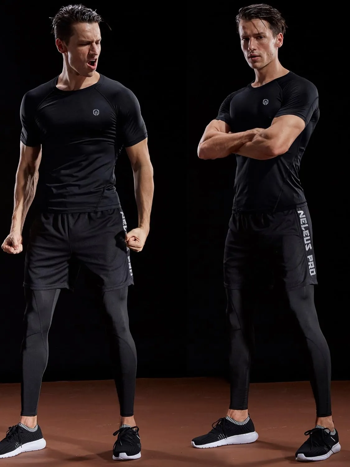 NELEUS Men's Compression Baselayer Athletic Workout T Shirts