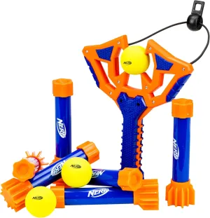 Nerf Slingshot Challenge - Kids Slingshot Bowling Game Set - Toy Target Game for Kids - Foam Ball Shooter Balls Included - Fun Toy for Boys   Girls